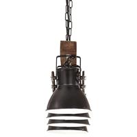 VidaXL Plafondlamp industrieel e27 mangohout zwart - thumbnail