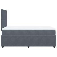 Boxspring met matras fluweel donkergrijs 120x190 cm - thumbnail