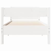 Bedframe zonder matras massief grenenhout wit 75x190 cm - thumbnail