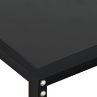 Wandtafel 180x35x75,5 cm gehard glas zwart - thumbnail