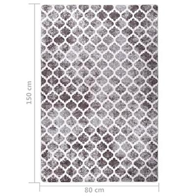 VidaXL Vloerkleed wasbaar anti-slip 80x150 cm meerkleurig