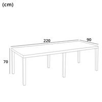 Verlengbare Tafel IPAE Progarden 08330127 Polypropyleen 150 x 220 x 90 cm - thumbnail