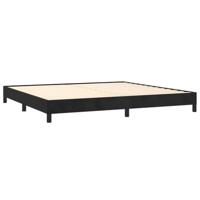 Bedframe zonder matras 200x200 cm fluweel zwart - thumbnail