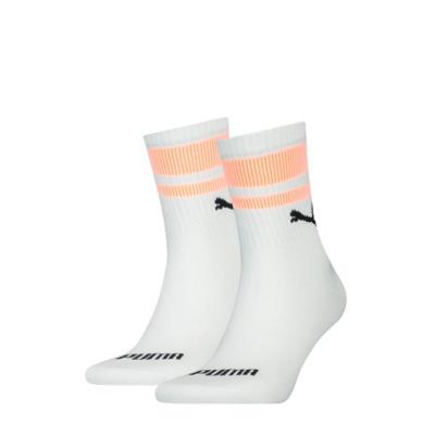 Puma Sokken Short Crew New Heritage 2-pack Wit / Oranje-43/46 Puma Sokken Short Crew New Heritage 2-pack Wit / Oranje-43/46
