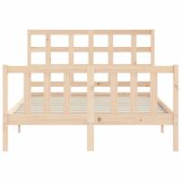 Bedframe met hoofdbord massief hout - thumbnail