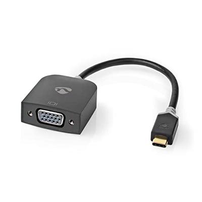 Nedis USB-C-adapterkabel | Type-C Male - VGA Female | 0,2 m | Antraciet