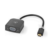 Nedis USB-C-adapterkabel | Type-C Male - VGA Female | 0,2 m | Antraciet - thumbnail