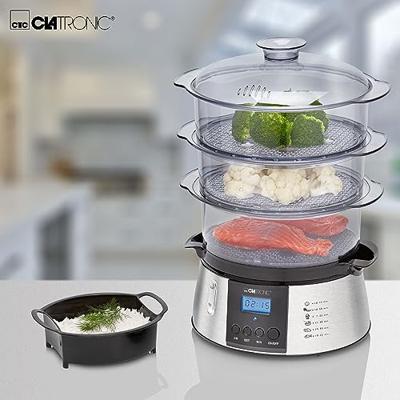 Clatronic DG3547 Stoomkoker Met display, Timerfunctie RVS, Zwart - thumbnail