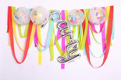 Confetti ballon met multikleur confetti - 4 stuks