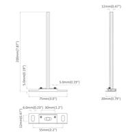 Zwevende plankdragers 12st onzichtbaar 12x200 mm koolstofstaal - thumbnail