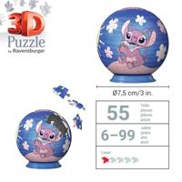 Ravensburger 3d puzzelbal stitch angel, 54st. - thumbnail
