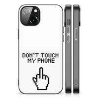 Apple iPhone 13/14 | Telefoon Hoesje | Finger Don&apos;t Touch My Phone - thumbnail