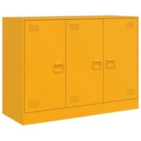 Dressoir 99x39x73 cm staal mosterdgeel - thumbnail