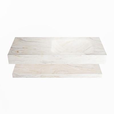 MONDIAZ ALAN-DLUX 110cm planchet Ostra. Vrijhangende wastafel CLOUD rechts 1 kraangat, kleur Ostra. MONDIAZ ALAN-DLUX 110cm planchet Ostra. Vrijhangende wastafel CLOUD rechts 1 kraangat, kleur Ostra.