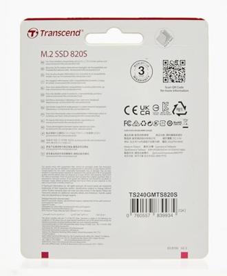 Transcend TS240GMTS820S SATA M.2 SSD 2280 harde schijf 240 GB 820S M.2 SATA 6 Gb/s