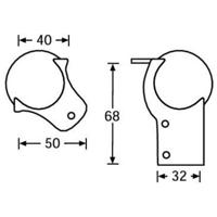 Adam Hall 41201 Bolhoek medium met overzethoek - thumbnail