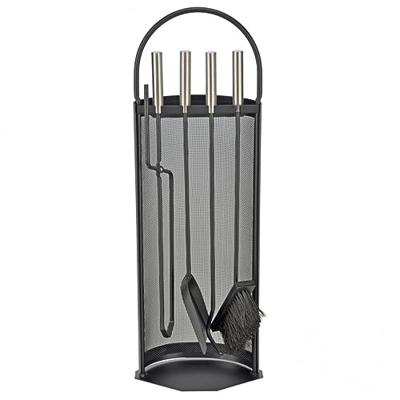 HI 5-delige haardgereedschapsset 23x14,8x66 cm zwart