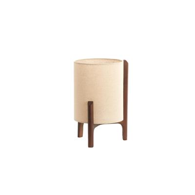 Light & Living SchemerlampLitto Ø 22cm - walnoot met naturel linnen - 1894343