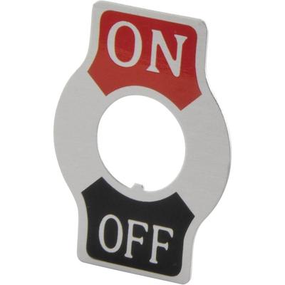 TRU COMPONENTS TC-Indicator Plate ON/OFF Etiket Opdrukmotief OFF/ON 1 stuk(s)