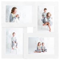 VidaXL Fotolijst voor 4x(10x15 cm) foto mdf wit - thumbnail