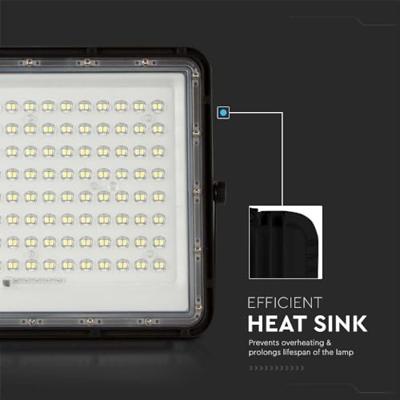 V-TAC VT-180W 7827 LED-schijnwerper, Zonne-energiemodule 0.5 W Lichtkleur (naam): Koudwit