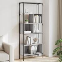 Boekenkast 5-laags 76x33x188,5 cm bewerkt hout grijs sonoma - thumbnail