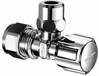 Schell hoekstopkraan 15x10 mm 2x knel Chroom - thumbnail