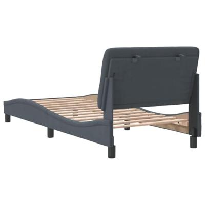Bedframe zonder matras 90x190 cm fluweel donkergrijs