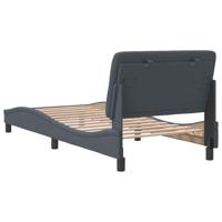 Bedframe zonder matras 90x190 cm fluweel donkergrijs - thumbnail