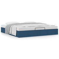 Bedframe zonder matras 160x200 cm stof blauw - thumbnail