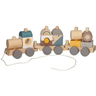 Houten Stapelen Trek Trein