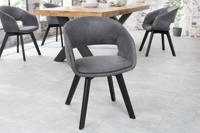 Design stoel NORDIC STAR antiek grijze houten poten - 43423 - thumbnail