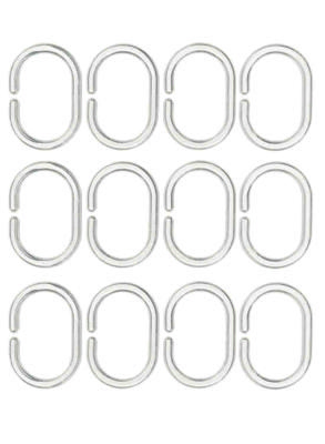 HEMA Douchegordijnringen transparant - 12 stuks (transparant)