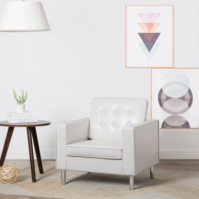 Fauteuil Wit 75x70x75 cm Kunstleer