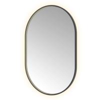 Hotbath &More Mirrors Oval LED Badkamerspiegel - Ovaal - 120 x 80 cm - Geborsteld Zwart Pvd - thumbnail