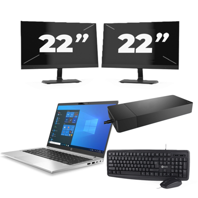 HP ProBook 430 G8 - Intel Core i5-11e Generatie - 13 inch - 16GB RAM - 256GB SSD - Windows 11 Home + 2x 22 inch Monitor HP ProBook 430 G8 - Intel Core i5-11e Generatie - 13 inch - 16GB RAM - 256GB SSD - Windows 11 Home + 2x 22 inch Monitor