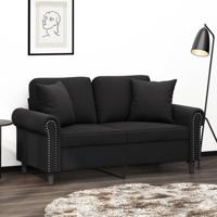 VidaXL Sierkussens 2 st 40x40 cm fluweel zwart - thumbnail