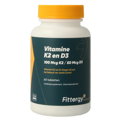 K2 (100mcg) en D3 (50mcg) 60 Tabletten K2 (100mcg) en D3 (50mcg) 60 Tabletten