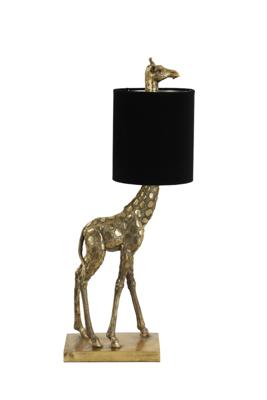 Light & Living Tafellamp 'Giraffe' 61cm, kleur Antiek Brons/Zwart