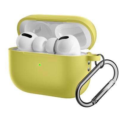 Lunso - AirPods Pro 2 - Softcase hoes - Geel Lunso - AirPods Pro 2 - Softcase hoes - Geel