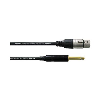 Cordial CCM 7,5 FP XLR Verbindingskabel [1x XLR-bus - 1x Jackplug male 6,3 mm] 7.50 m Zwart