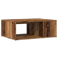 Salontafel 90x67x33 cm bewerkt hout oud houtkleurig - thumbnail