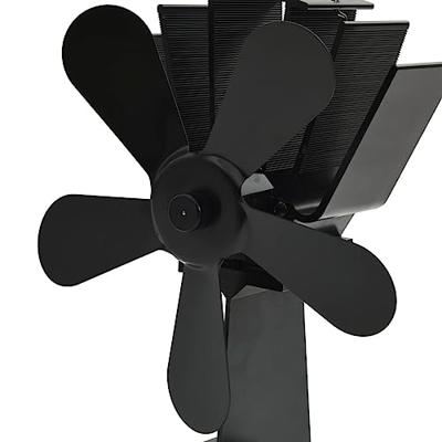 VidaXL Kachelventilator met 5 vinnen zwart