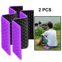 2 PC's Portable Folding cellulaire mobiele telefoons Massage kussen Outdoors vochtige bewijs picknick zetel matten EVA Pad(Purple) - thumbnail
