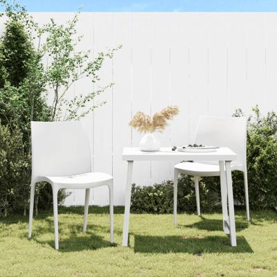 Tuinstoelen 2 st 50x46x80 cm polypropeen wit Tuinstoelen 2 st 50x46x80 cm polypropeen wit
