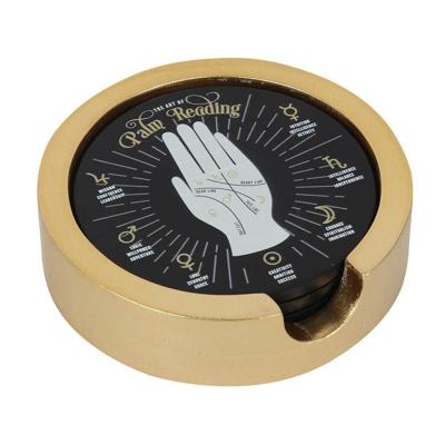 Ronde Onderzetters Palmlezers Gids (Set van 4) Ronde Onderzetters Palmlezers Gids (Set van 4)
