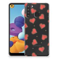 Samsung Galaxy A21 | TPU bumper | Hearts - thumbnail