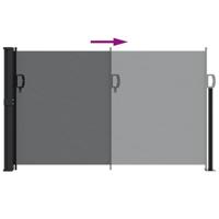 Windscherm uittrekbaar 117x300 cm zwart - thumbnail