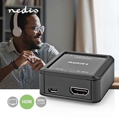 Nedis Digitale Audioconverter | 1-weg | Input: HDMI Input | Output: 2x (2x RCA Female) / 3.5 mm | Automatisch | Antraciet - ACON3415AT