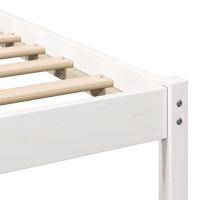 Bedframe met LED -striplichten met hoofdeinde Wit 75 x 190 cm Grenenhout - thumbnail
